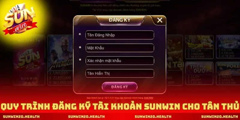 Quy trình đăng ký tài khoản SUNWIN cho tân thủ